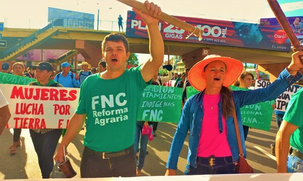 Federación Nacional Campesina se moviliza en repudio a desalojos