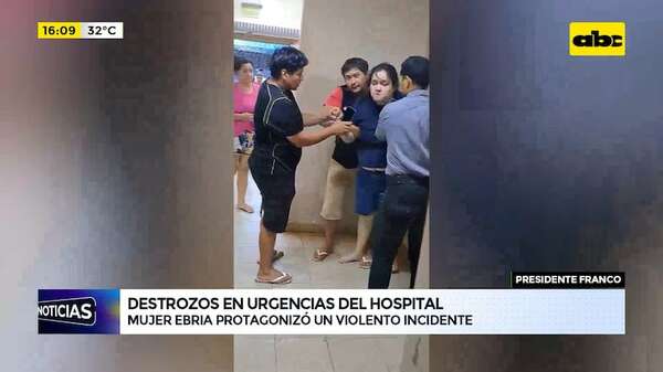 Sobrina de senador protagoniza violento incidente en Hospital de Presidente Franco - ABC TV - ABC Color