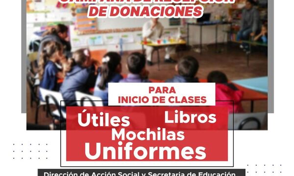 Inician campaña de donación de útiles escolares, mochilas y uniformes en Santa Rita