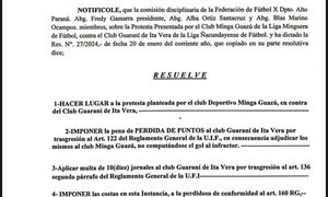 Minga Guazú queda con los puntos tras protesta