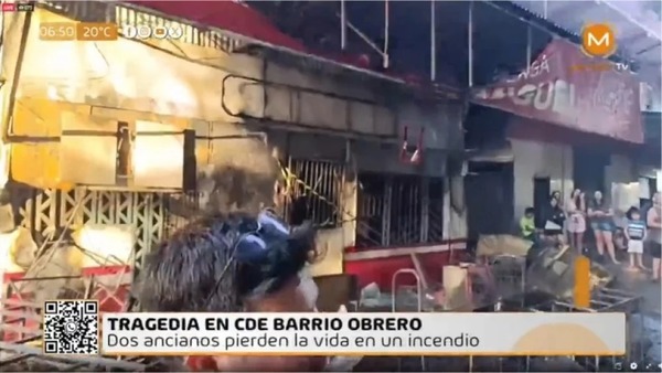(Video) En CDE, dos abuelos quedan atrapados en un incendio de vivienda y mueren trágicamente