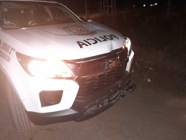 Tentativa de robo y persecución termina en choque de patrullera en Encarnación
