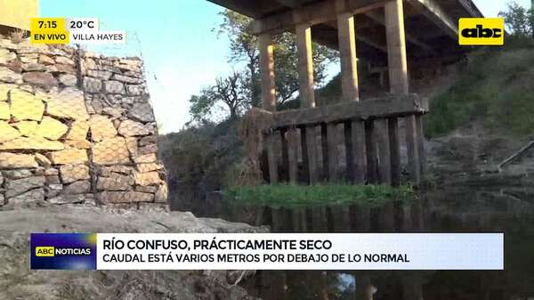 Villa Hayes: Río Confuso se encuentra prácticamente seco - ABC Noticias - ABC Color
