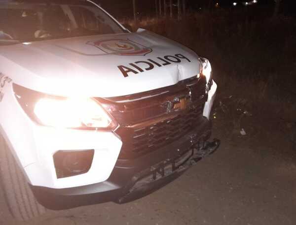 PERSECUCIÓN POLICIAL TERMINÓ EN CHOQUE DE UNA PATRULLERA EN ENCARNACIÓN - Itapúa Noticias