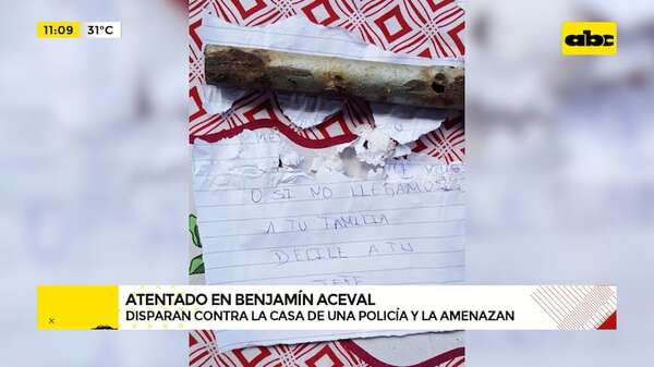 Balean casa de suboficial y dejan nota de amenaza: “devuelvan la mercadería o la plata” - ABC Noticias - ABC Color