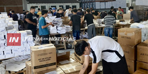 MEC INICIA EMBALAJE DE KITS ESCOLARES Y ANUNCIA DISTRIBUCIÓN EN LAS PRÓXIMAS SEMANAS - Itapúa Noticias