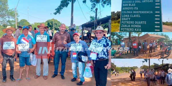 VECINOS DE GENERAL ARTIGAS EXIGEN PAVIMENTO ASFÁLTICO CON UNA MOVILIZACIÓN - Itapúa Noticias