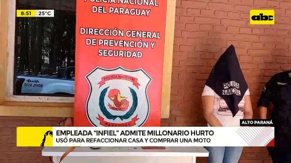 Empleada doméstica robó más de G. 50 millones y fue detenida - ABC Noticias - ABC Color