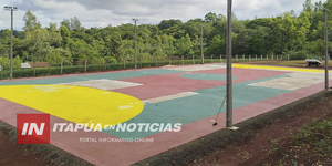 NVA. ALBORADA: AVANZA LA CONSTRUCCIÓN DE LA LOSA DEPORTIVA EN PUERTO SAMUHÚ - Itapúa Noticias