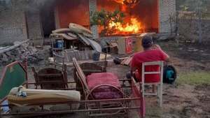 Incendio de pastizal arrasó vivienda en Caacupé
