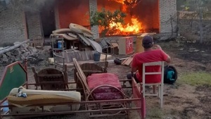 Incendio de pastizal consumió una vivienda en Caacupé
