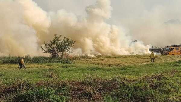 Video aéreo: Así está la zona afectada por los incendios en Ypacaraí
