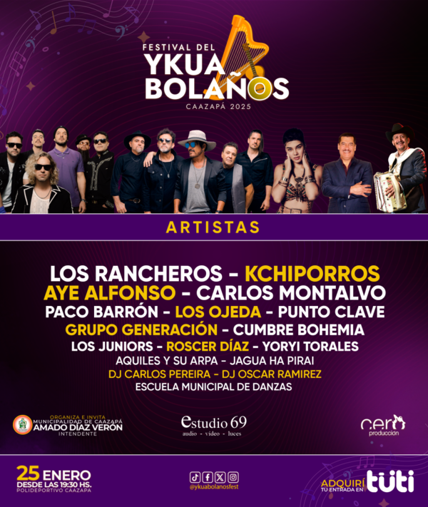 Festival Ykua Bolaños: llega la edición XXXIV del festival más grande del país - trece