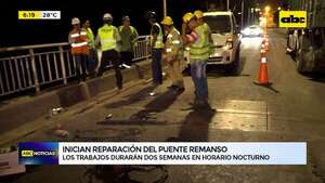 Inician reparación del Puente Remanso: trabajos duraran dos semanas en horario nocturno  - ABC Noticias - ABC Color