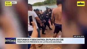 Disturbios en costanera de CDE: guardias municipales, obligados a emplear la fuerza  - ABC Noticias - ABC Color