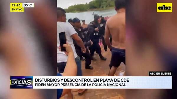 Disturbios en costanera de CDE: guardias municipales, obligados a emplear la fuerza - ABC Noticias - ABC Color