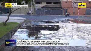 Video: Caños rotos en Asunción, mientras Essap solicita racionalizar agua - ABC Noticias - ABC Color