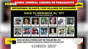Condena de la ONU por muerte de niñas del EPP: así respondió el gobierno paraguayo  - ABC Noticias - ABC Color
