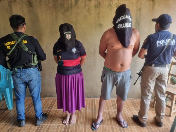 Dos detenidos por secuestro y extorsión agravada en allanamiento en Capitán Bado