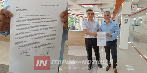 SOLICITAN AL INTENDENTE DE ENCARNACIÓN IMPUGNAR LEY DE PATENTES - Itapúa Noticias