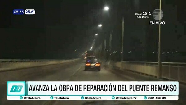 Avanzan las reparaciones del puente Remanso