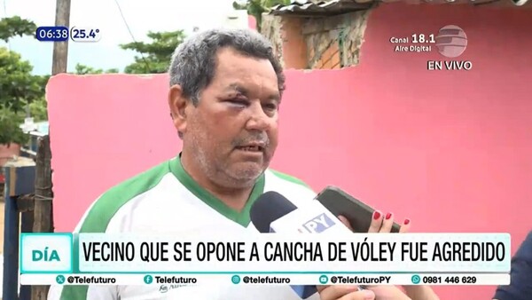 Reclamó a sus vecinos por una cancha de vóley en la calle y terminó agredido