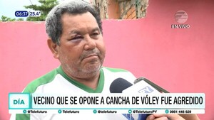 Vecino que se opone a cancha de vóley fue agredido