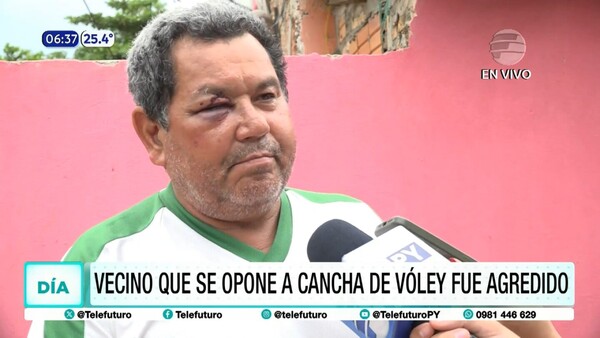 Vecino que se opone a cancha de vóley fue agredido
