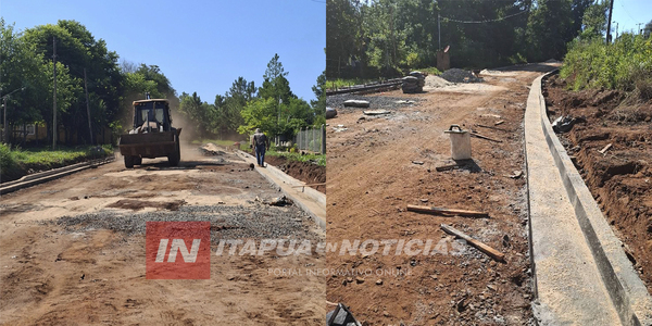 AVANZAN LAS OBRAS DE PAVIMENTACIÓN EN TRINIDAD PARA MEJORAR LA CONECTIVIDAD DEL DISTRITO - Itapúa Noticias