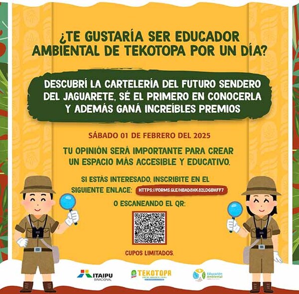 Itaipú invita a participar de actividad conmemorativa por el Día de la Educación Ambiental | DIARIO PRIMERA PLANA