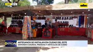 Artesanos exponen cuadros, prendas y artículos de cuero en Ciudad del Este  - ABC TV - ABC Color