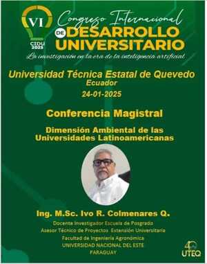 Docente de la UNE participará en Congreso Internacional de Desarrollo Universitario