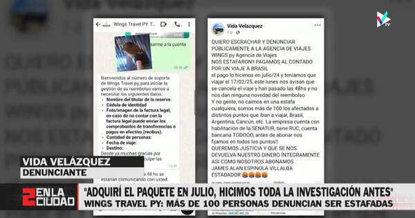 Diario HOY | Más de 100 personas denuncian a agencia de viajes por estafa: Senatur abre sumario