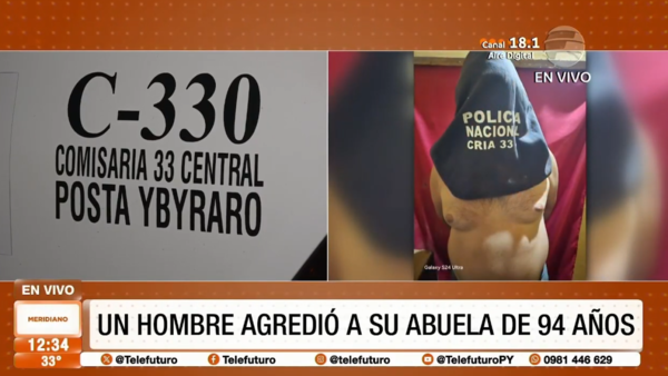 Agredió a su abuela de 94 años y fue detenido