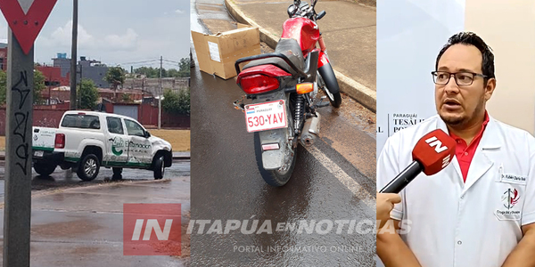 MOTOCICLISTA DE 18 AÑOS EN ESTADO CRÍTICO TRAS ACCIDENTE EN ENCARNACIÓN - Itapúa Noticias