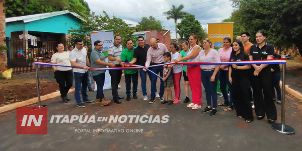 INAUGURACIÓN DE NUEVO TRAMO EMPEDRADO EN EL B° SAN FRANCISCO DE CAMBYRETÁ - Itapúa Noticias