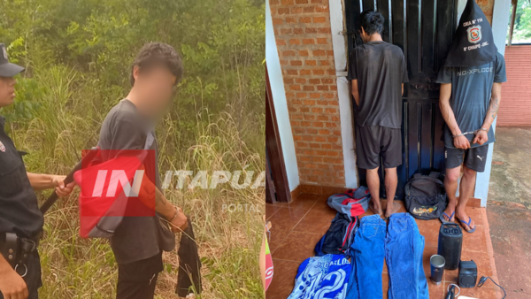 APREHENDEN A DOS PERSONAS POR SUPUESTO HURTO EN EL B° CHAIPE DE ENCARNACIÓN - Itapúa Noticias