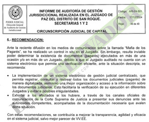 No se pudo determinar pagarés ejecutados más de una vez y se recomienda sistema electrónico