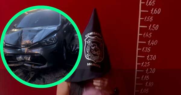 La Nación / Conductora alcoholizada chocó contra dos viviendas y columnas en Lambaré