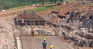 La Nación / Avanza construcción del nuevo puente sobre el río Monday