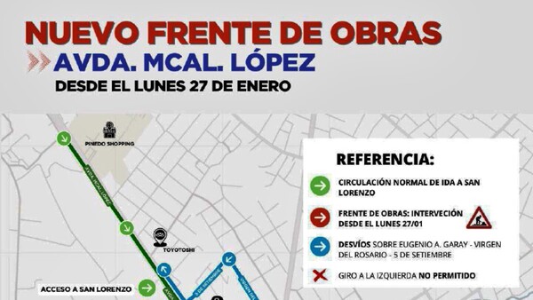 MOPC inicia hoy trabajos en Mariscal López, frente a UNA