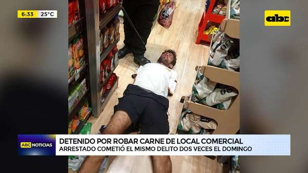 Video: Un hombre fue detenido dos veces por robo en menos de una hora - ABC Noticias - ABC Color