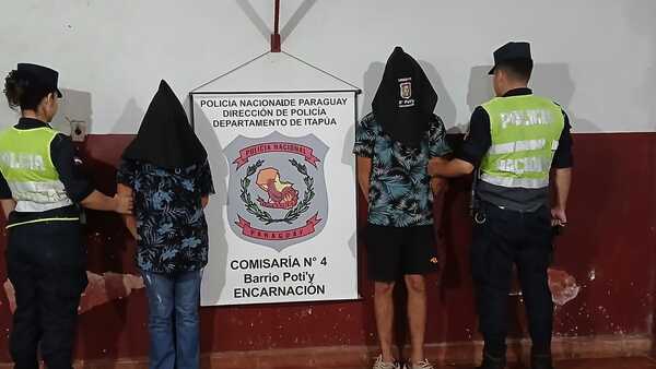 Aprehenden a pareja tras robo a mano armada en pleno centro de Encarnación