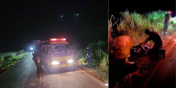 MOTOCICLISTA SUFRIÓ ACCIDENTE Y SE SALVÓ TRAS HORAS DE LUCHA - Itapúa Noticias