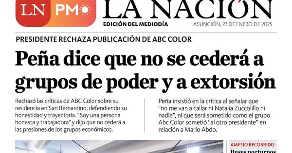 La Nación / LN PM: edición del 27 de enero
