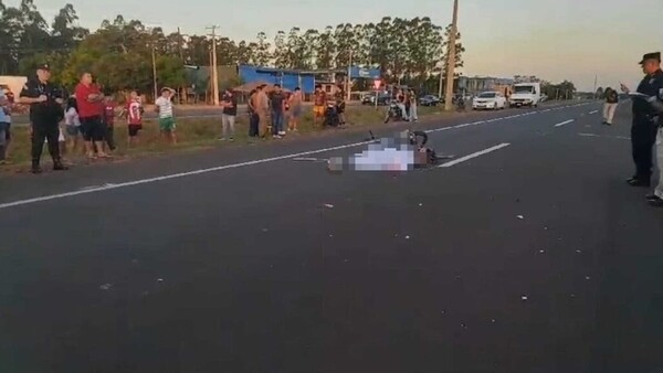 Imprudencia se cobra la vida de un motociclista en Caaguazú