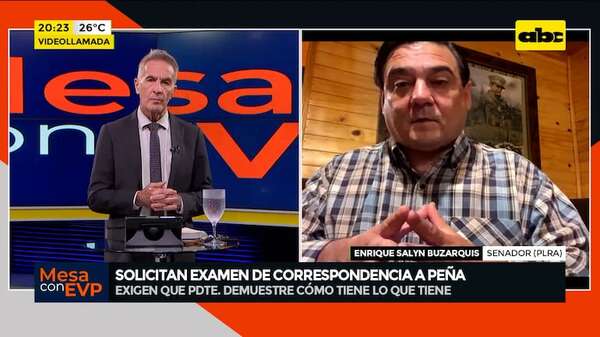 ¿Examen de correspondencia a Peña?: “tenga un burro o una mansión, debe justificar”, dice senador - Mesa de Periodistas - ABC Color