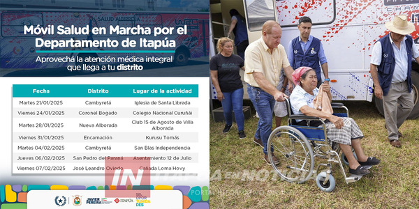 LA GOBERNACIÓN DE ITAPÚA PRESENTA EL CALENDARIO DE ATENCIÓN MÉDICA INTEGRAL - Itapúa Noticias