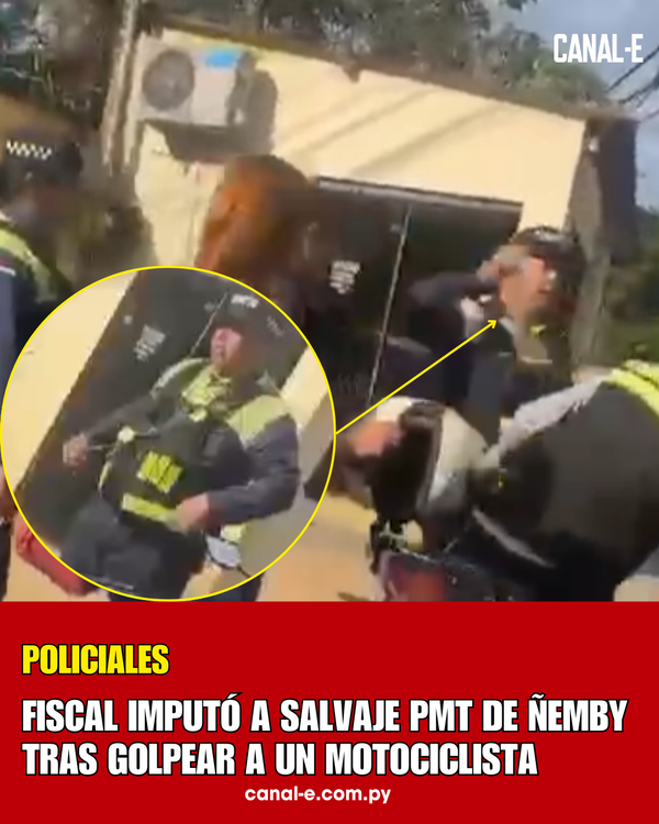 FISCAL IMPUTÓ A SALVAJE PMT DE ÑEMBY TRAS GOLPEAR A UN MOTOCICLISTA