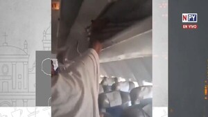 Susto en Cochabamba: Se incendió el motor de un avión a punto de despegar